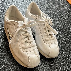 Women's Nike White and Chrome Sneakers